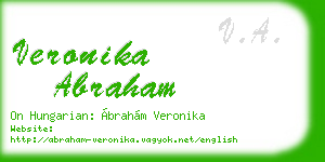 veronika abraham business card